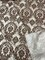 1 Yard Damask Flocking Taffeta Fabric Elegant Velvet Pattern 58'' Inches Wide